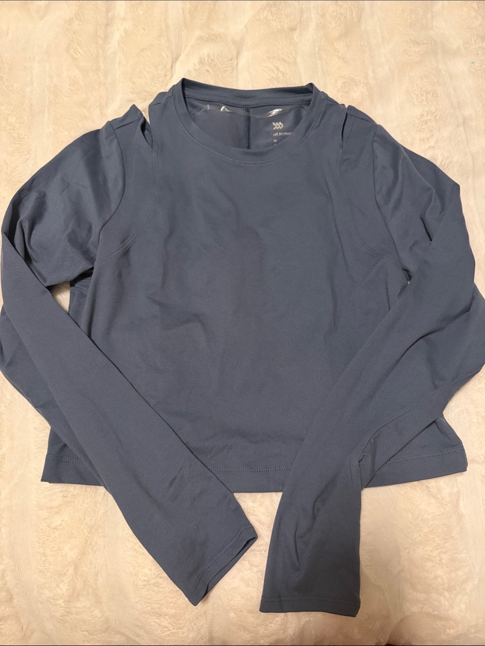 all in motion long Sleeve Tee in Slate Blue